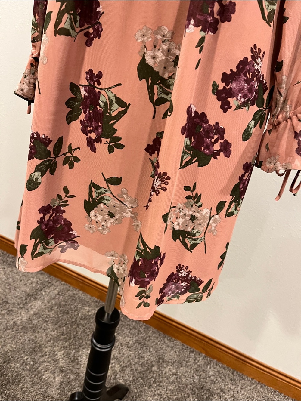 Loft Floral Long Sleeve knee length size 2 - Picture 5 of 12